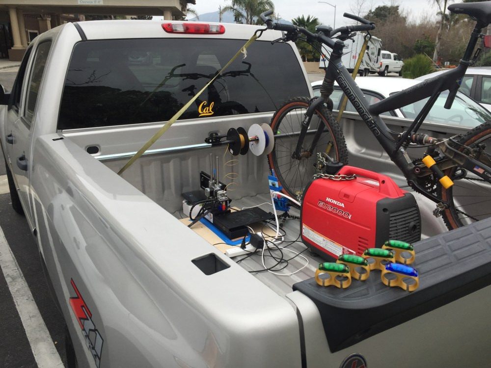 After 3.5 hours of driving and 3D printing, we have 4x new RaverRings!